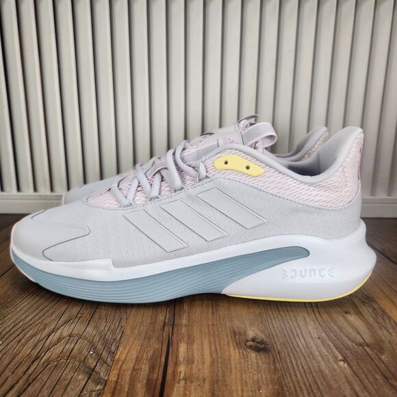 Adidas Bounce Alphaedge+ IF7286 Womens Size 9.5 Gray Pink Running Sneakers Shoes - Picture 4 of 11